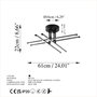 Opviq Exhaust-13661 Lámpara de araña de metal Negra
